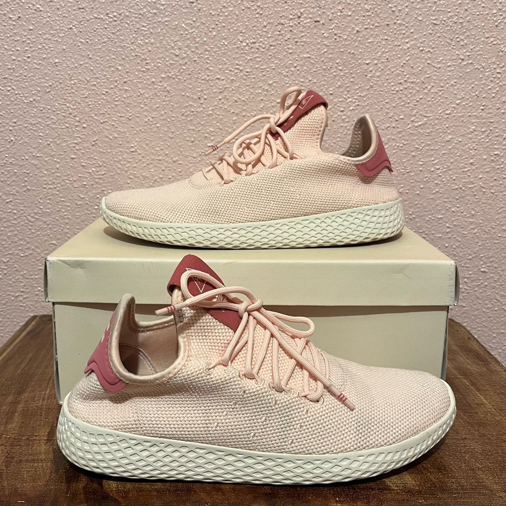 Pharell Williams tennis shoes, pink, 8.5.